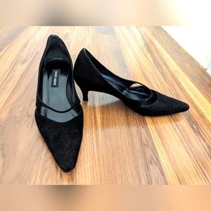 Black Suede Giorgio Armani‎ Kitten Heels MADE IN ITALY - size 39
